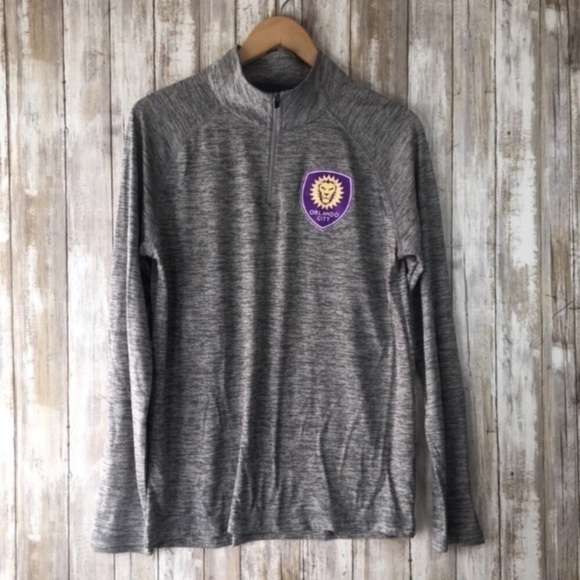 MLS Men’s Orlando City Grey Pull Over Jacket - Picture 2 of 5